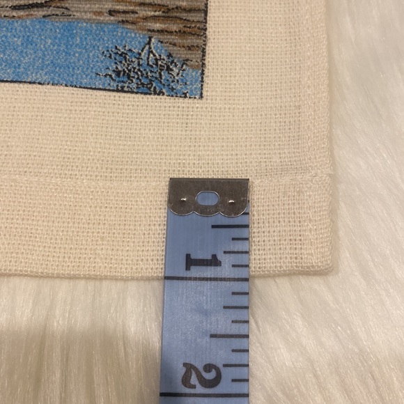 Linen fabric, print art, wall hanging, tea towel of North Carolina, NEW not hung - Picture 7 of 8